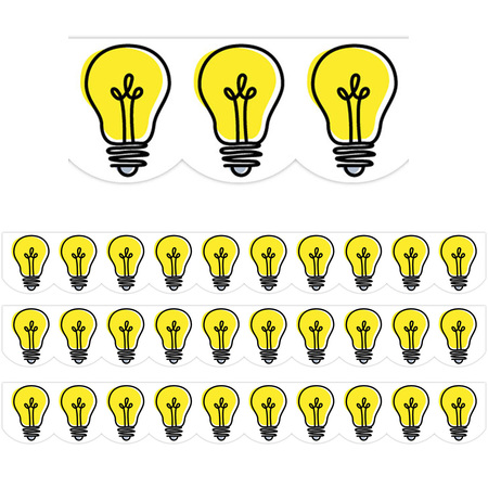 CREATIVE TEACHING PRESS Doodle Lightbulbs EZ Border, Classroom Border Trim, PK72 10430